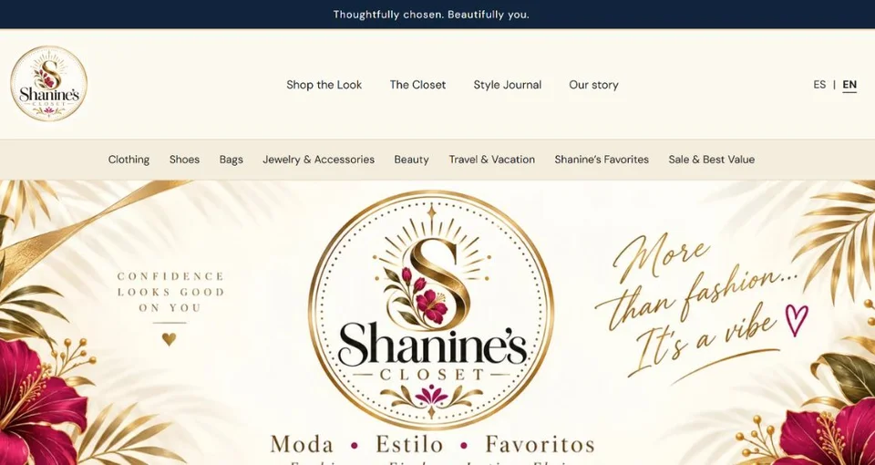 Shanine’s Closet homepage preview